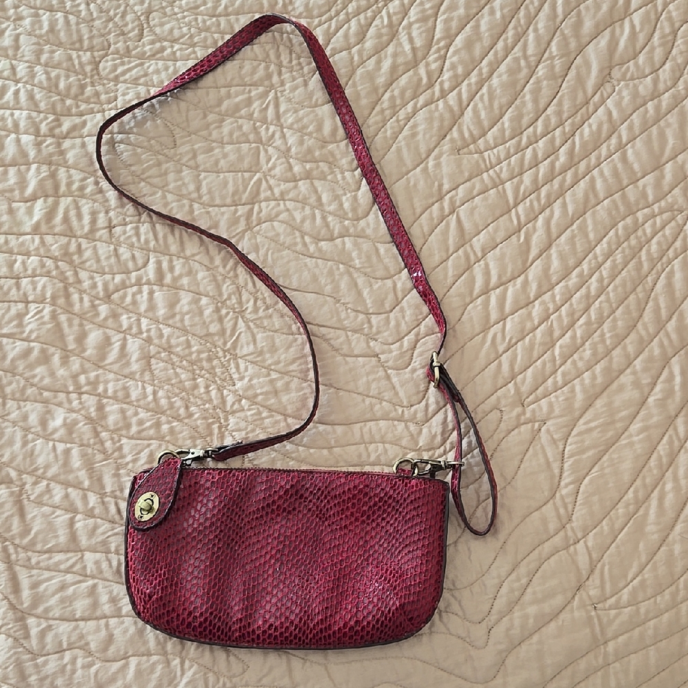 Joy Susan Python Mini Wristlet Clutch - Picture 2 of 12